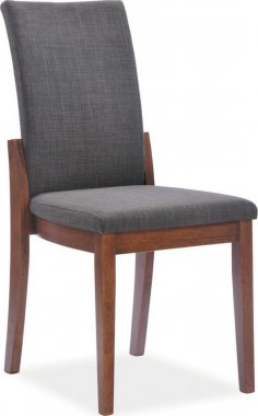 Jídelní čalouněná židle CESARIO šedá/ořech