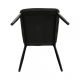 Jídelní židle COLETA NOVA tmavě šedá látka/černý kov