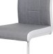 Jídelní židle DCL-410 GREY2 chrom / šedá látka + bílá koženka