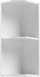 Horní kuchyňská skříňka AURORA G25PZ ukončovací, bílá