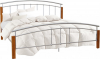 Kovová postel MIRELA, 160x200, olše/stříbrný kov