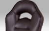 Barová židle AUB-606 BR, koženka hnědá / chrom 