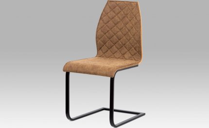 Jídelní židle WE-5024 BR3, látka "COWBOY" hnědá, překližka dub, kov matná černá