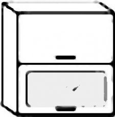 Horní kuchyňská skříňka MERLIN W60SP výklopná, bílá lesk/sklo
