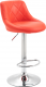 Barová židle MARID, ekokůže červená/chrom