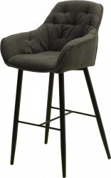 Židle barová čalouněná DONA podnož černá kovová Z216