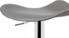 Barová židle, šedá ekokůže, chromová podnož, výškově nastavitelná AUB-440 GREY