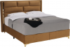 Čalouněná postel GOLDBIA 180x200 s úložným prosotrem, světlehnědá