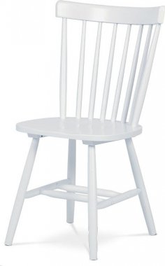 Jídelní židle AUC-003 WT, bílá celodřevěná