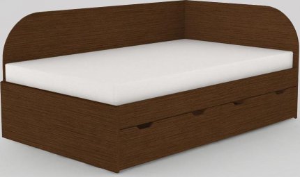Dětská postel REA GARY 120x200 s úložným prostorem, pravá, WENGE