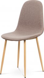Jídelní židle CT-391 CAP2, cappuccino látka, ekokůže, kov dub