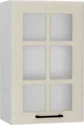 WS45P/L h. vitrína 1-dveřová INGRID bílá/coffee mat