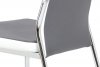 Jídelní židle AC-1693 GREY koženka šedá + bílá