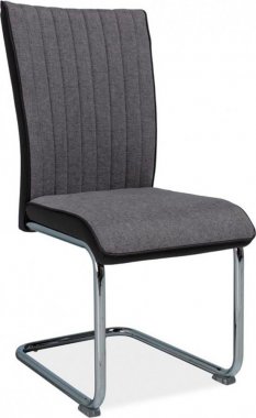 H-930 (H930SZSZ) - jídelní židle šedá látka/eco šedá /chrom-kolekce (S) (K150-Z)***DO VYPRODÁNÍ