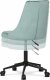 Pracovní židle, potah zelená sametová látka, výškově nastavitelná a otočná, černý kovový kříž KA-J402 GRN4