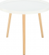 Kulatý odkládací stolek SANSE TYP 1, bílá/přírodní