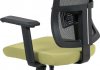 Kancelářská židle KA-M02 GRN, zelená látka+černá síťovina, houpací mech., plastový kříž