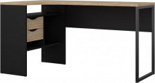 Rohový psací stůl Felix 118 černá MAT/oak