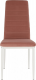 Jídelní židle COLETA NOVA růžová, velvet látka/bílý kov