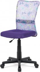 Dětská židle KA-2325 PUR, fialová mesh, síťovina motiv/černý plast