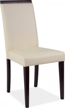 Jídelní čalouněná židle CD-77 krémová/venge