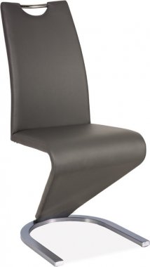 Jídelní čalouněná židle H-090 šedá/ocel