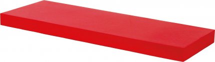 Nástěnná polička P-001 RED 60 cm, barva červená, vysoký lesk. Baleno v ochranné fólii 1ks/ctn. 