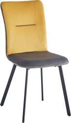 Čalouněná židle VLADO žlutá/šedá