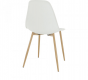 Plastová jídelní židle SINTIA, bílá/přírodní