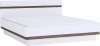 Postel LYNATET TYP 91, 140x200,  bílá lesk/dub sonoma tmavý truflový