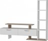 Televizní stolek s regálem MELROSE bílá/cordoba
