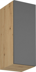 Horní kuchyňská skříňka LANGEN G30 levá, dub artisan/šedá mat