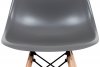 Plastová jídelní židle CT-758 GREY, šedá/masiv buk