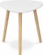Stůl konferenční 40x40x40 cm,  MDF bílá deska,  nohy bambus přírodní odstín AF-1132 WT