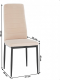 Jídelní židle COLETA NOVA béžová Dulux, velvet látka/černý kov