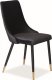 Designová jídelní židle PIANO, velvet černá/kov černá/zlatá