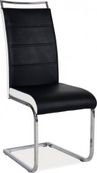 H-441 (H441CZ) jídelní židle sedák eco černá/ eco bílá lem(S) (K150-E)