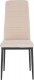 Jídelní židle COLETA NOVA béžová Dulux, velvet látka/černý kov