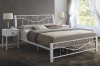 Kovová postel PARMA 160x200 bílá