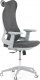 Židle kancelářská, šedý MESH, bílý plast, plastový kříž KA-S248 GREY
