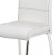 Jídelní židle HC-484 WT, bílá ekokůže/chrom