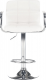 Barová židle LEORA 2 NEW, chrom/bílá ekokůže