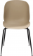 Plastová jídelní židle SONAIA, béžová/černý kov