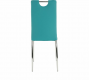 Jídelní židle OLIVA NEW, petrolejová ekokůže/chrom