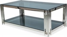 Konferenční stolek FOSSIL A, kov/sklo