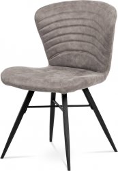 Jídelní židle HC-442 LAN3, lanýžová látka vintage/černý kov
