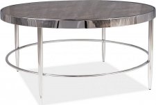 Kulatý konferenční stolek AURORA B mramor/chróm
