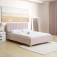 Čalouněná postel KAISA 180x200, růžová/gold chrom