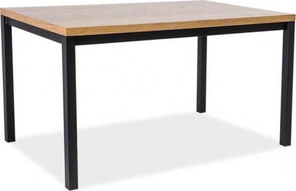 Jídelní stůl NORMANO 150x90, dub masiv/černý kov