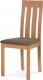 Dřevěná jídelní židle BC-2602 BUK3, buk/potah hnědý melír